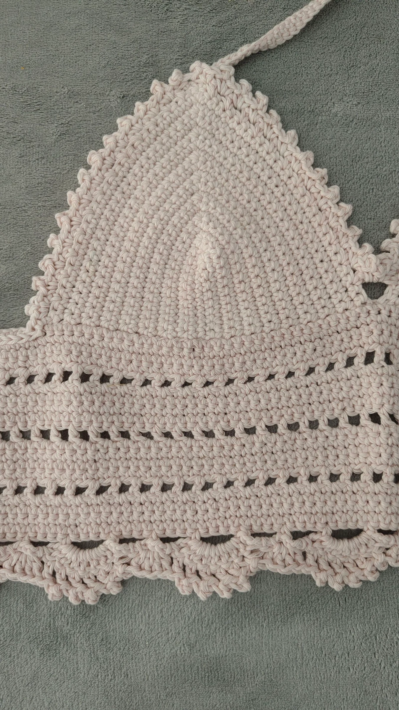 Top cropped em crochê boêmio rosa pó – Tamanho P /36 – photo 4